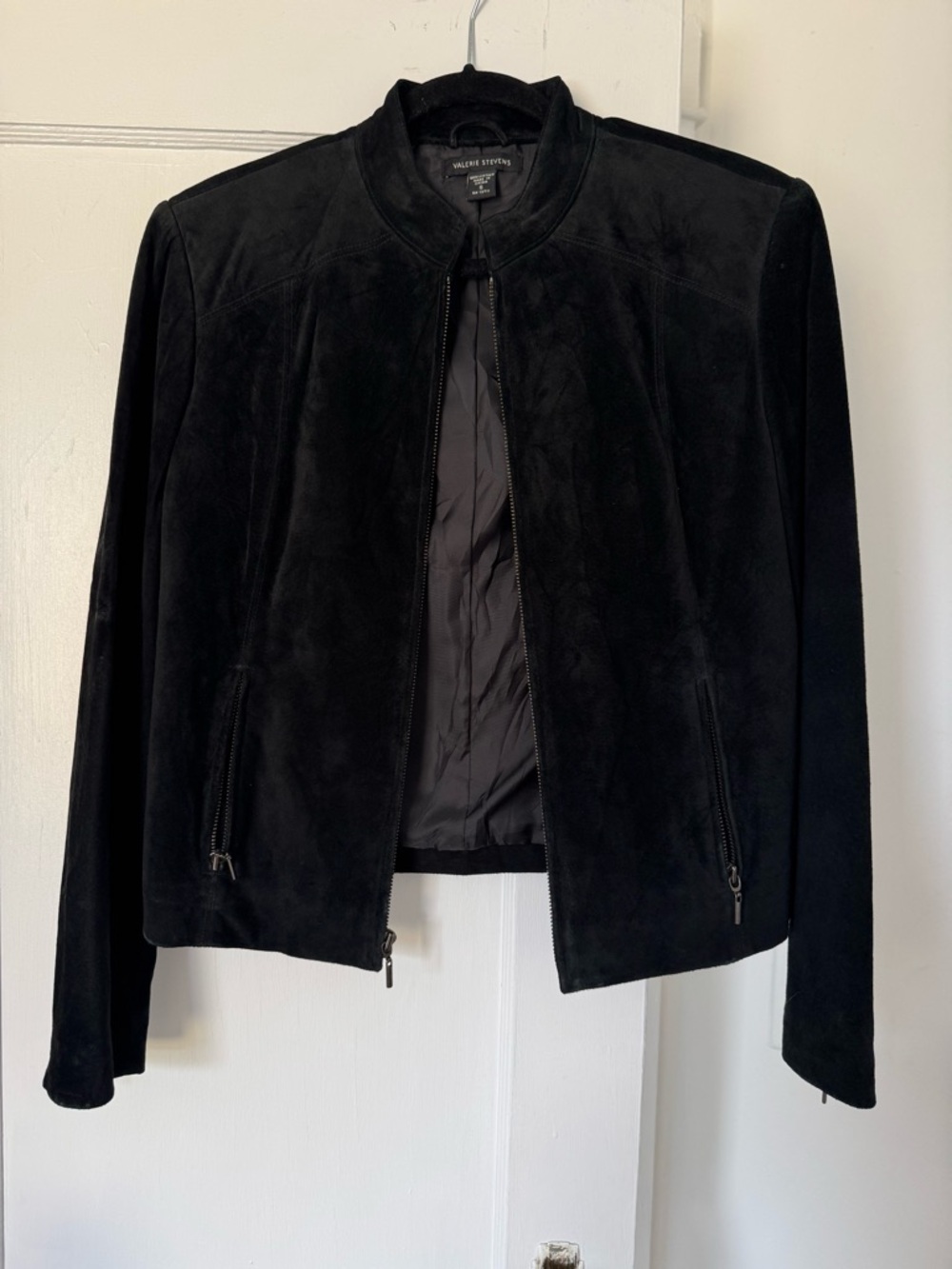 Valerie Stevens Black Suede Leather Jacket